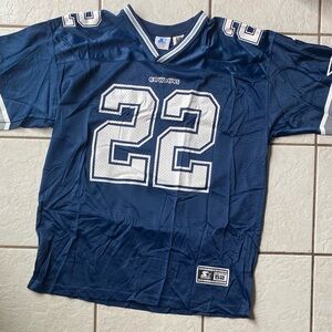 Vintage 90’s Dallas Cowboys Emmitt Smith Starter Jersey Mens Size XL Blue
